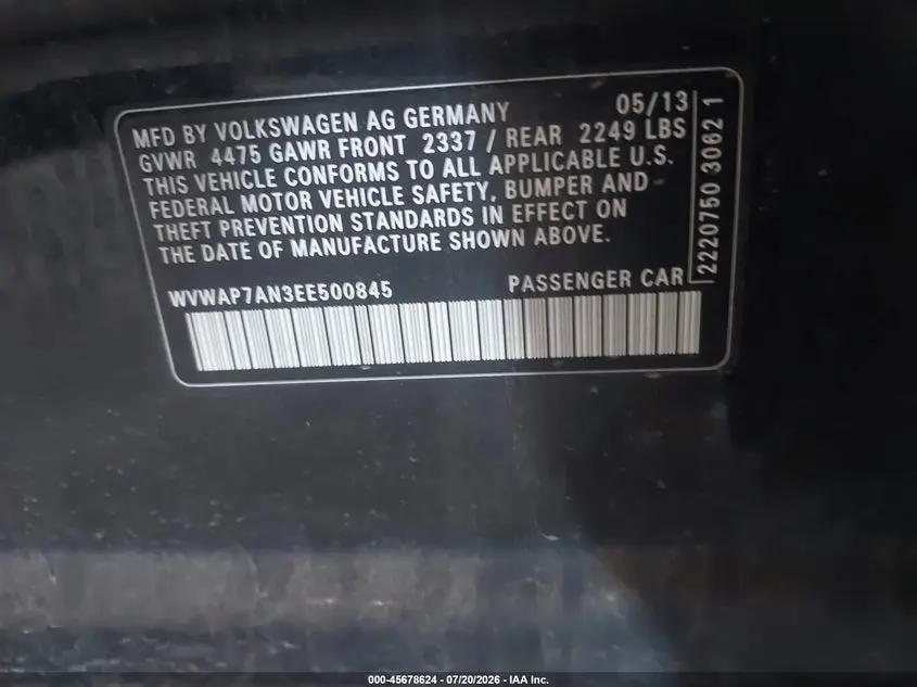 2014 VOLKSWAGEN CC 2.0T R-LINE