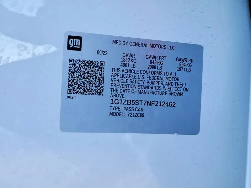 2022 CHEVROLET MALIBU LS  