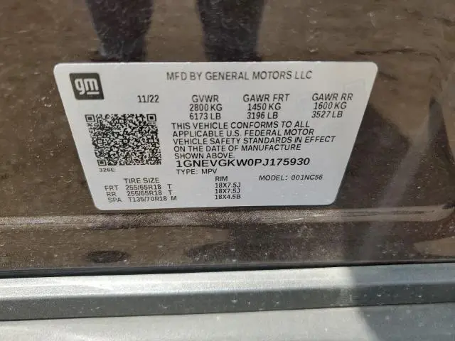 2023 CHEVROLET TRAVERSE LT  
