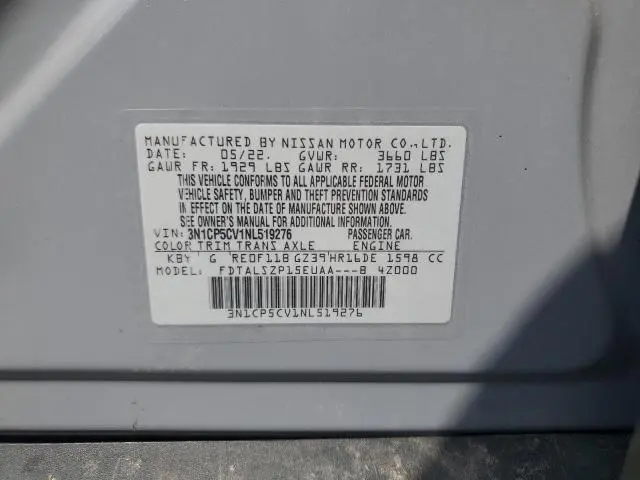 2022 NISSAN KICKS SV  