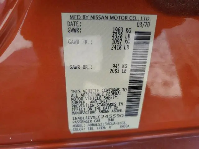 2020 NISSAN ALTIMA SR