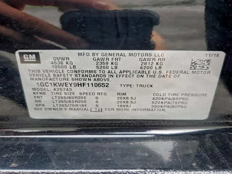 2017 CHEVROLET SILVERADO K2500 HEAVY DUTY LTZ  