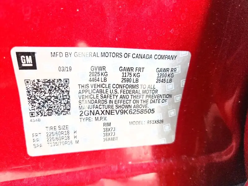 2019 CHEVROLET EQUINOX PREMIER  