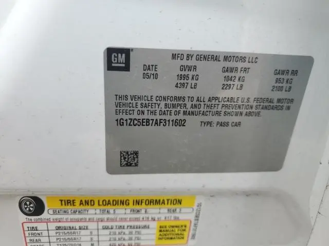 2010 CHEVROLET MALIBU 1LT  