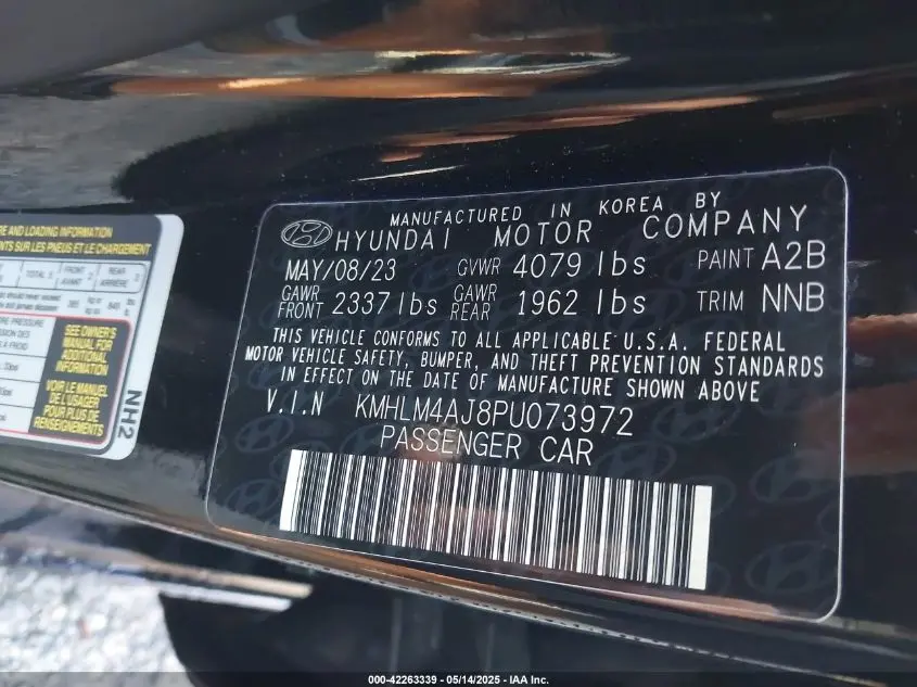 2023 HYUNDAI ELANTRA HYBRID BLUE