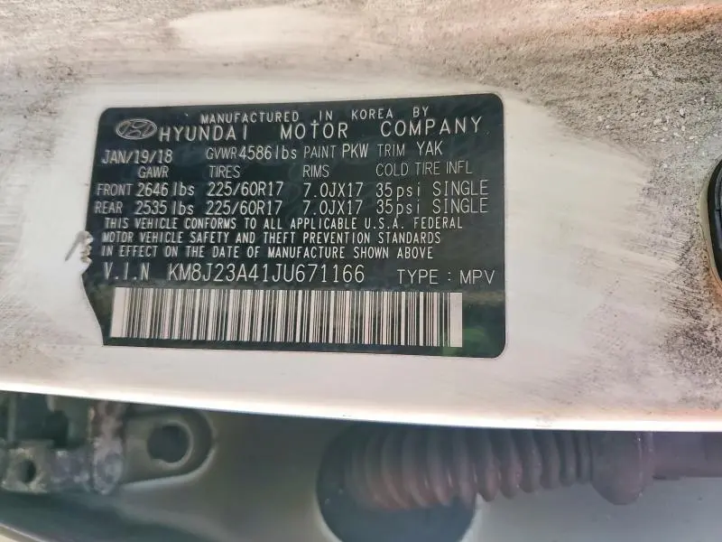 2018 HYUNDAI TUCSON SE  