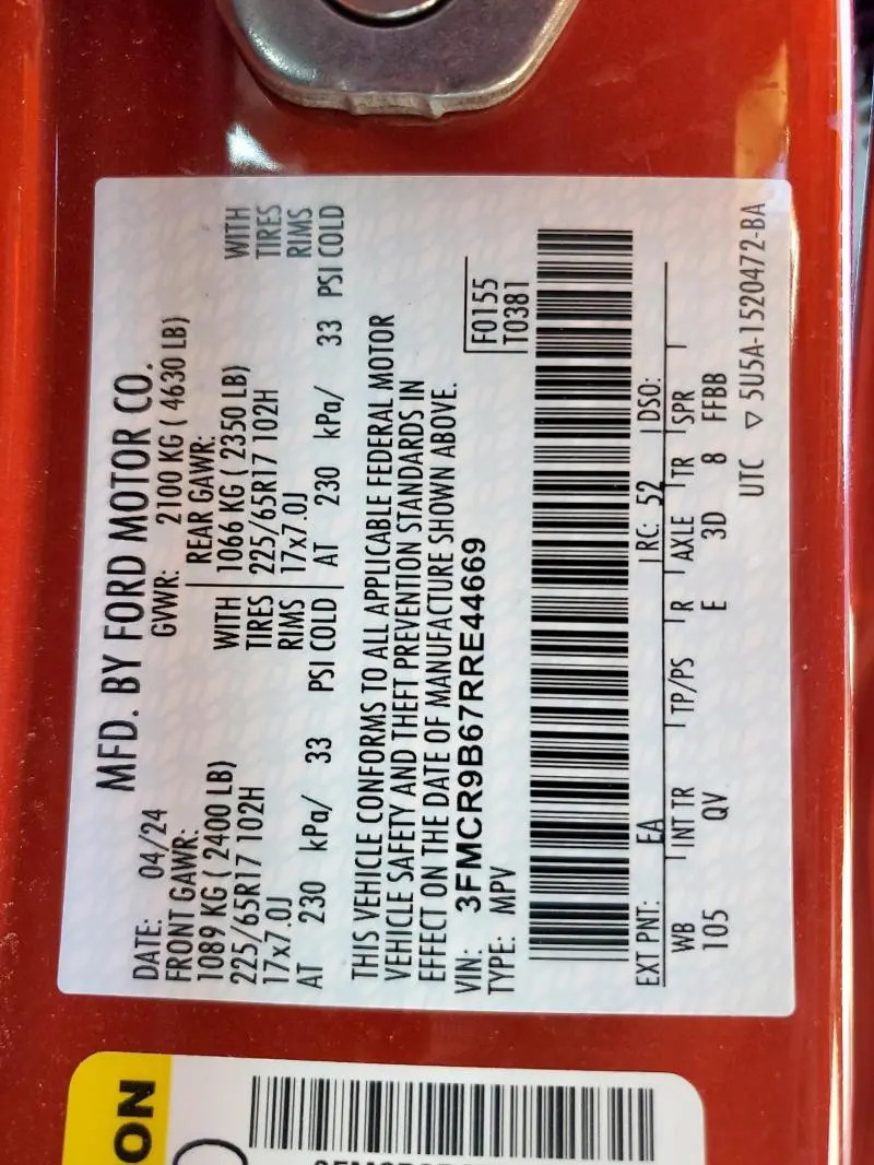 2024 FORD BRONCO SPORT BIG BEND  