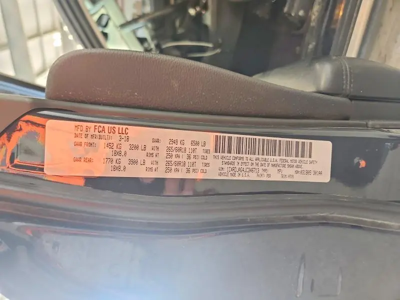 2018 DODGE DURANGO SXT  