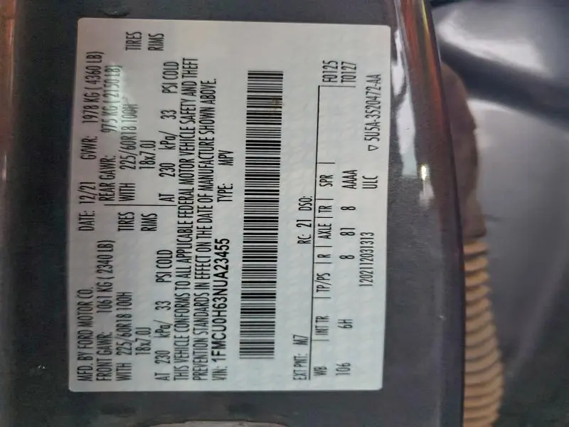 2022 FORD ESCAPE SEL  