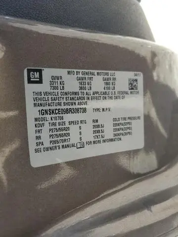 2011 CHEVROLET TAHOE K1500 LTZ  