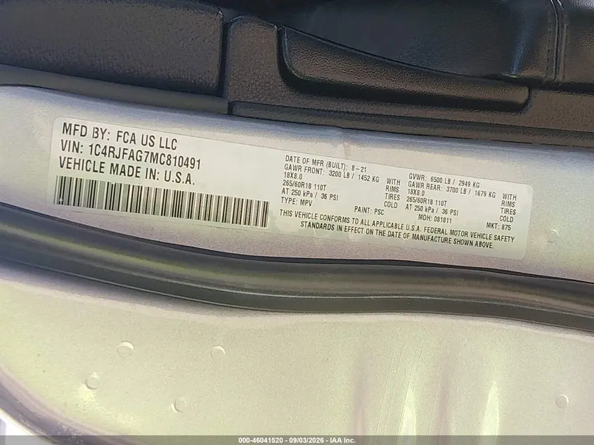 2021 JEEP GRAND CHEROKEE LAREDO E 4X4