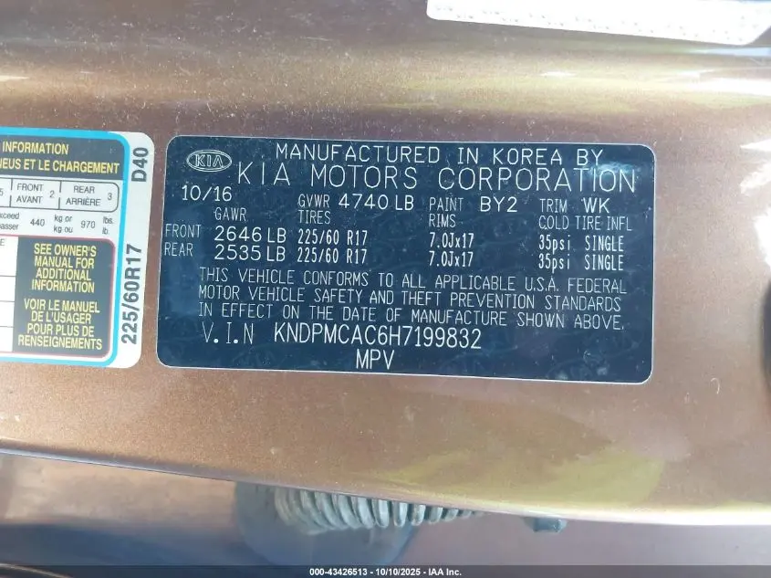 2017 KIA SPORTAGE LX