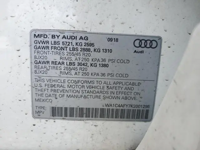 2019 AUDI SQ5 PRESTIGE  