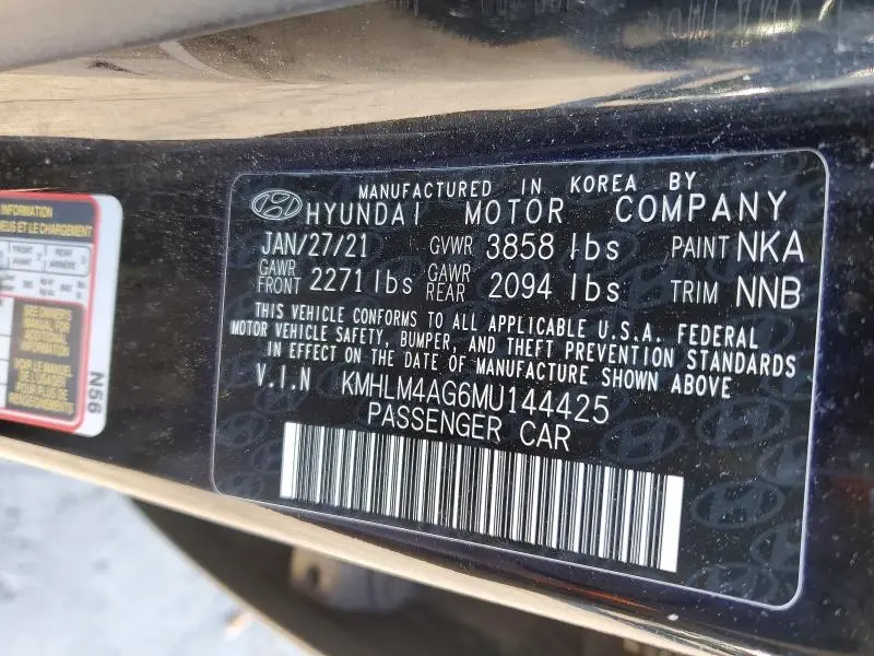 2021 HYUNDAI ELANTRA SEL  