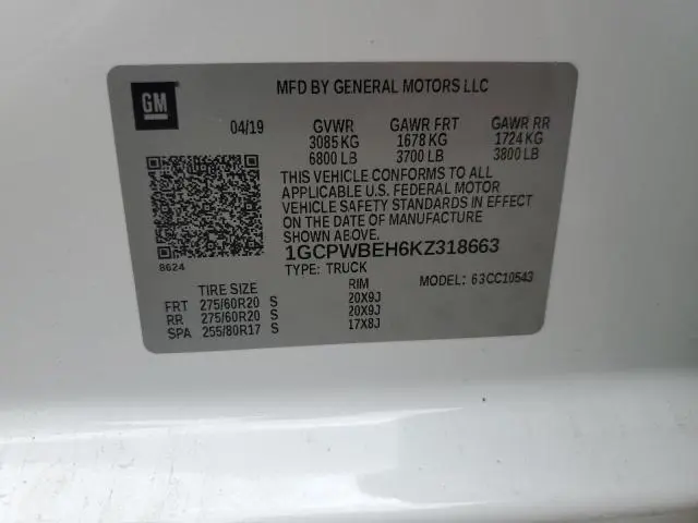 2019 CHEVROLET SILVERADO C1500 CUSTOM  