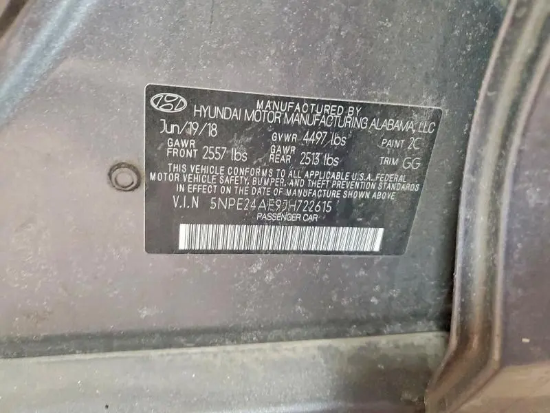 2018 HYUNDAI SONATA SE  