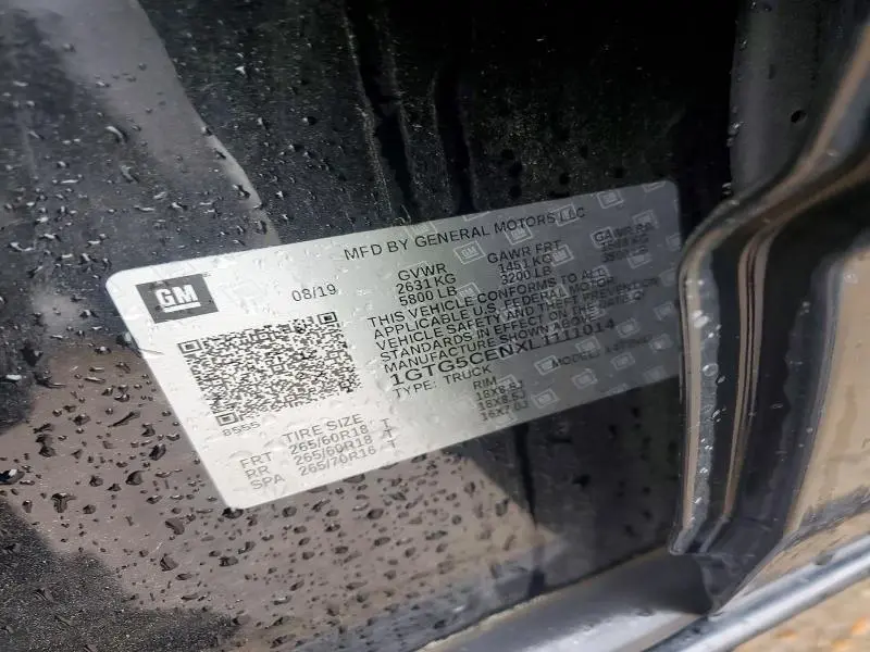 2020 GMC CANYON SLE  