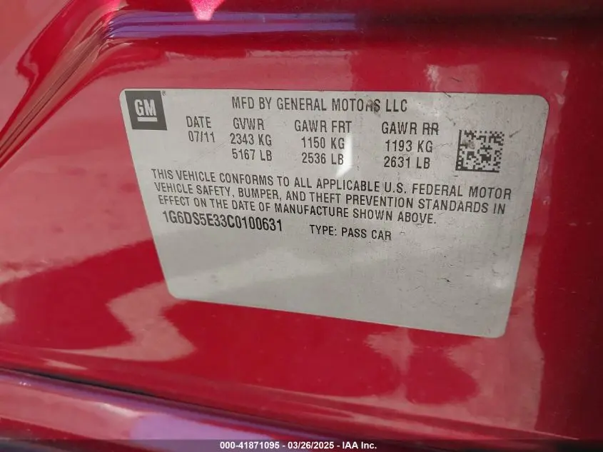 2012 CADILLAC CTS PREMIUM