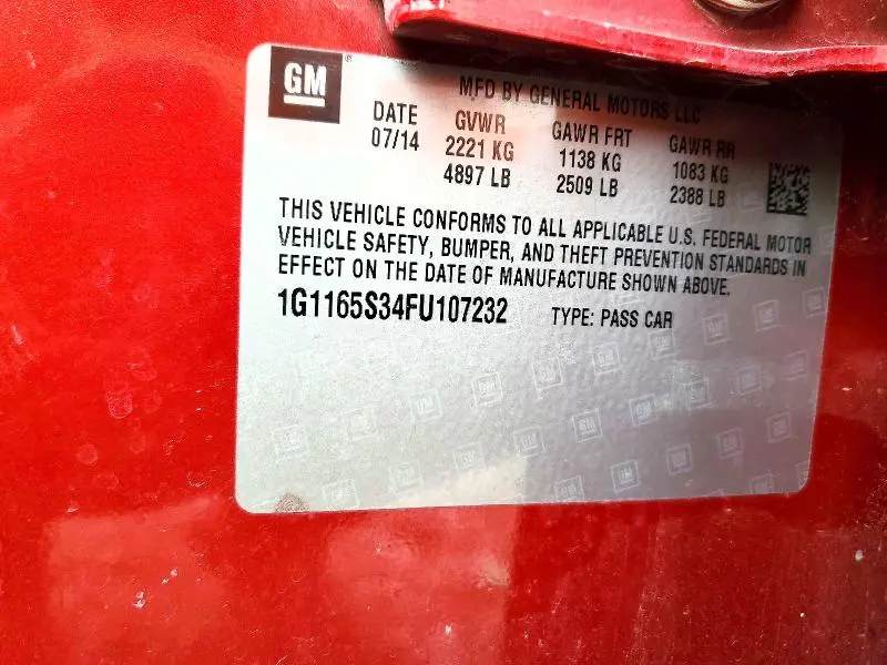 2015 CHEVROLET IMPALA LTZ  