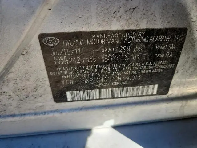 2012 HYUNDAI SONATA SE  