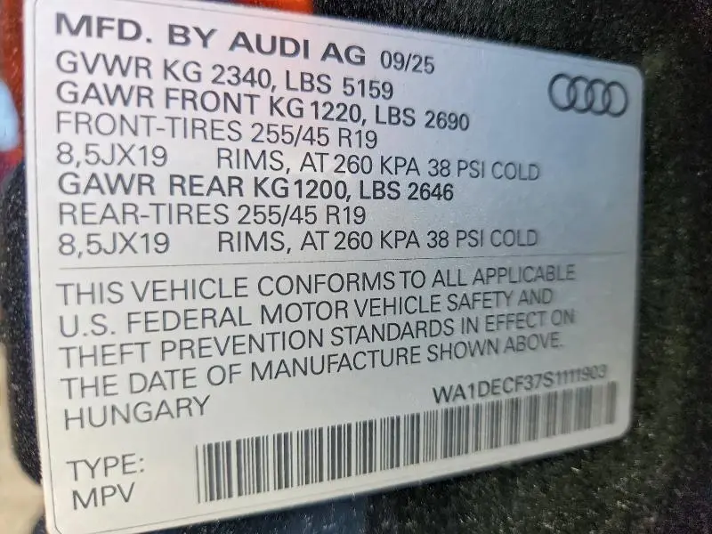2025 AUDI Q3 PREMIUM S LINE 45  