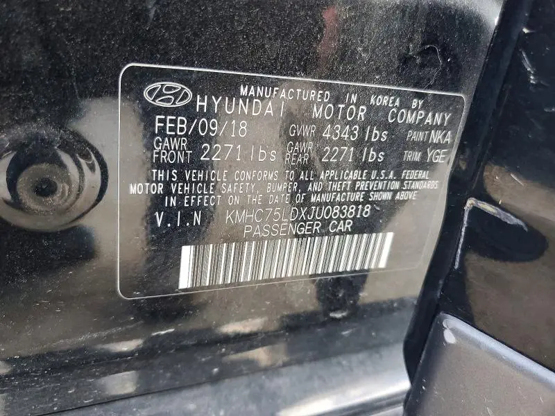 2018 HYUNDAI IONIQ LIMITED  
