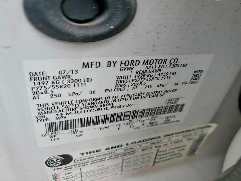 2013 FORD EXPEDITION XLT  