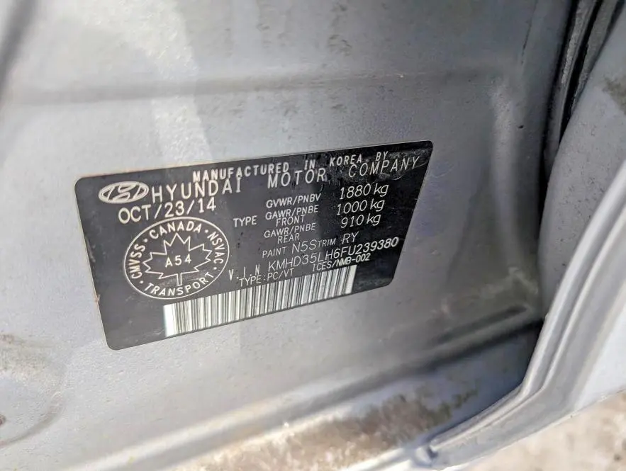 2015 HYUNDAI ELANTRA GT BASE  