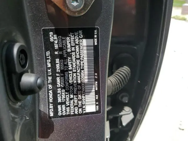 2019 HONDA CIVIC SPORT  