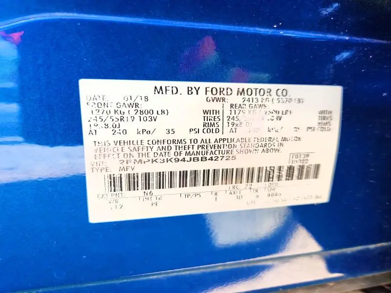 2018 FORD EDGE TITANIUM  