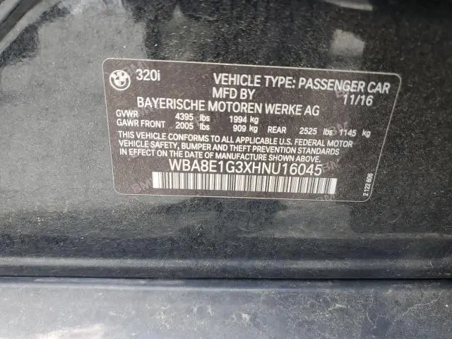 2017 BMW 320 I