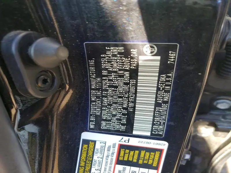 2015 TOYOTA CAMRY SE  