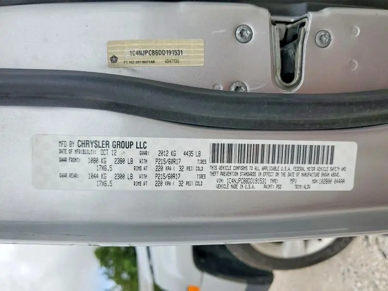2013 JEEP PATRIOT LIMITED  