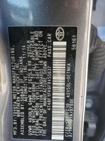 2015 TOYOTA CAMRY LE  