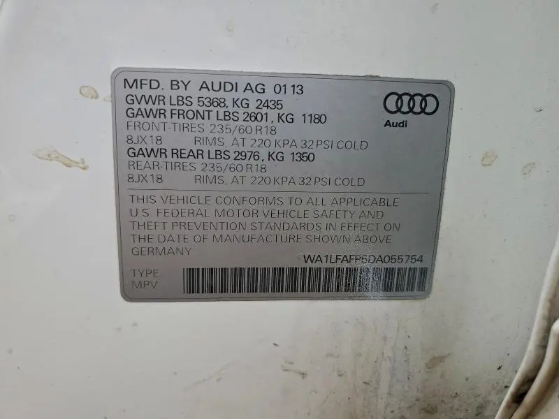 2013 AUDI Q5 PREMIUM PLUS  