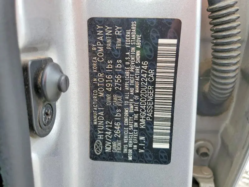 2013 HYUNDAI GENESIS 3.8L  