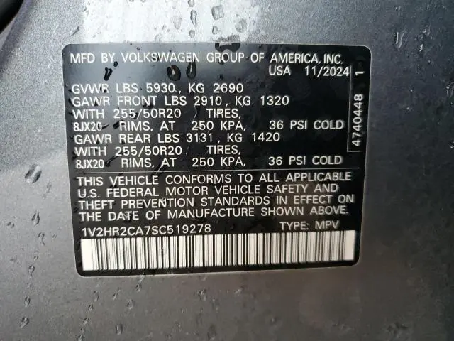 2025 VOLKSWAGEN ATLAS SE  