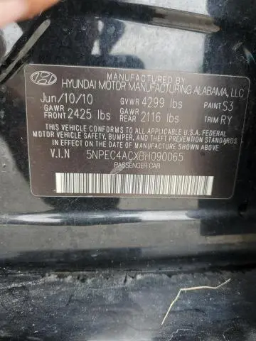 2011 HYUNDAI SONATA SE  