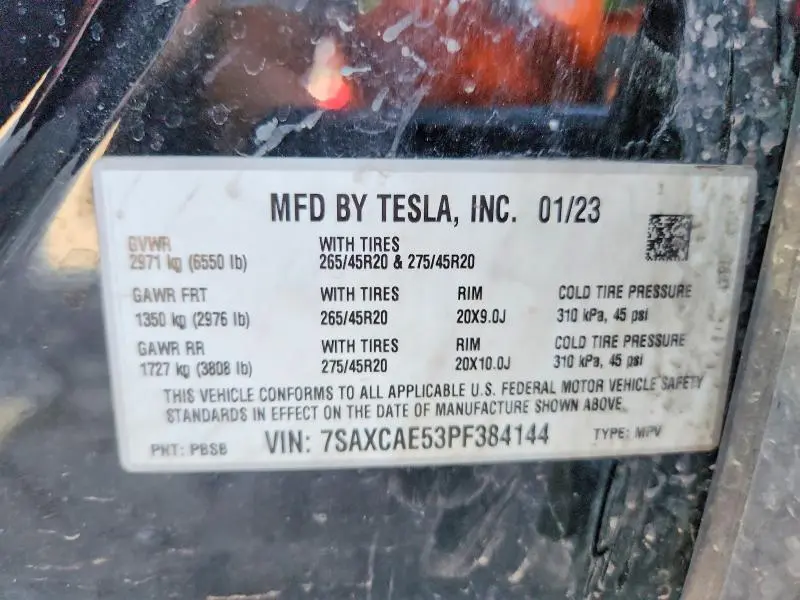 2023 TESLA MODEL X   
