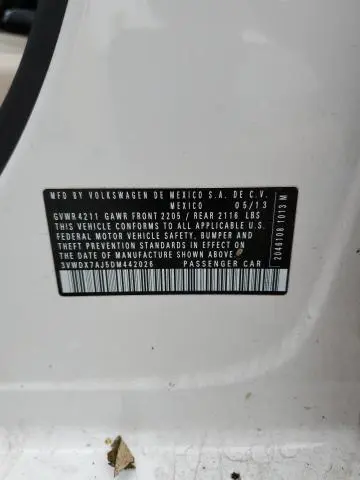 2013 VOLKSWAGEN JETTA SE  