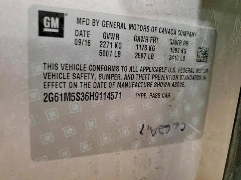 2017 CADILLAC XTS LUXURY  