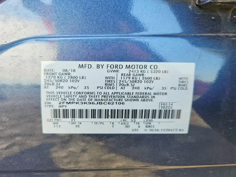 2018 FORD EDGE TITANIUM  