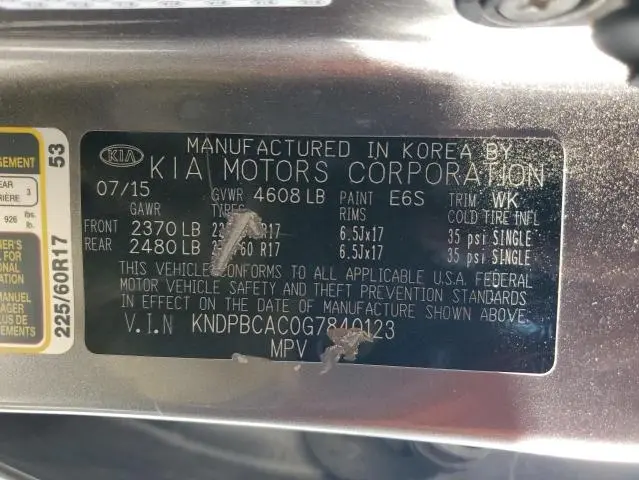 2016 KIA SPORTAGE LX  