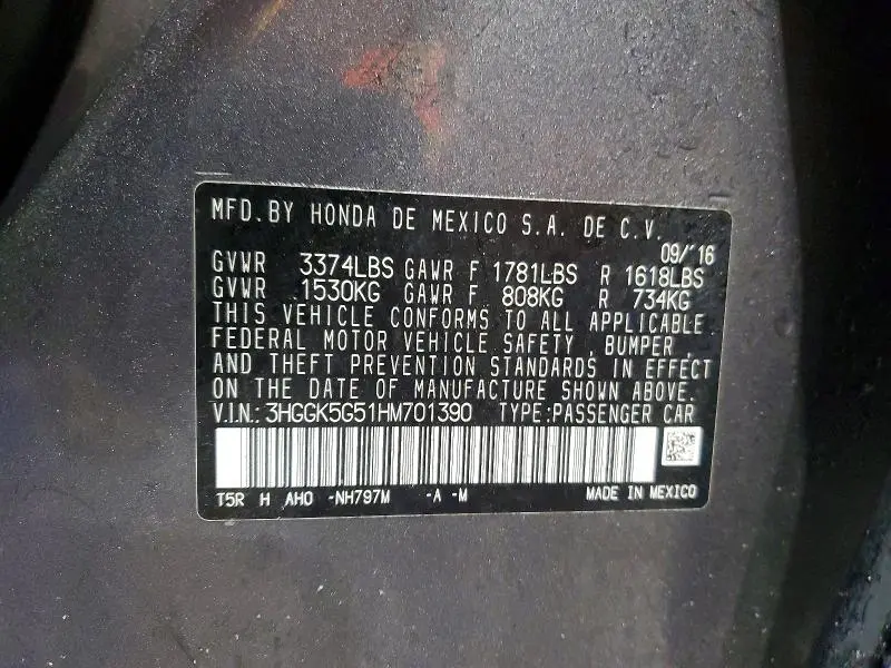 2017 HONDA FIT LX  