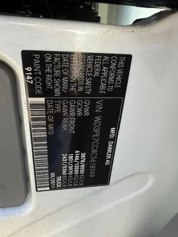 2012 MERCEDES-BENZ SPRINTER 2500  