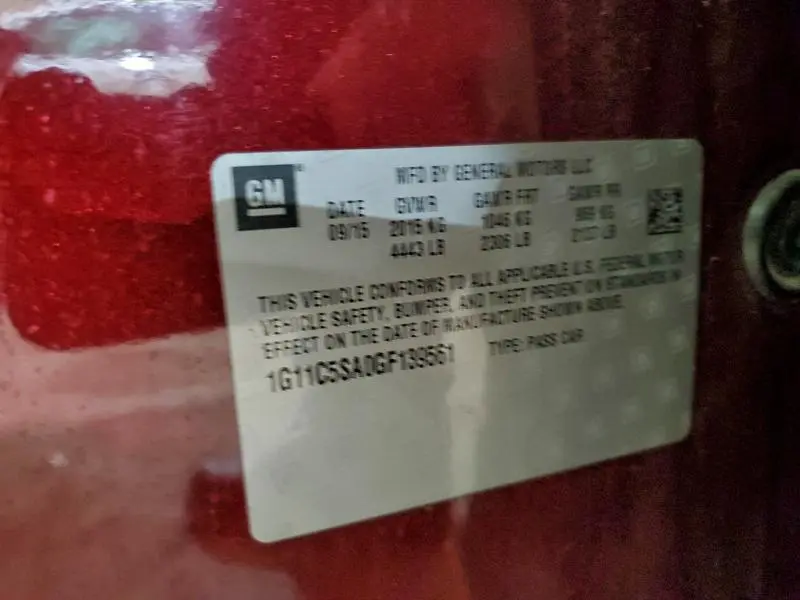 2016 CHEVROLET MALIBU LIMITED LT  