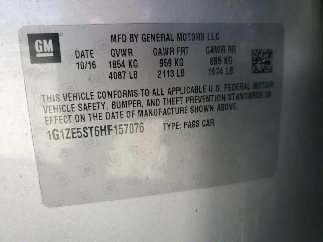 2017 CHEVROLET MALIBU LT  