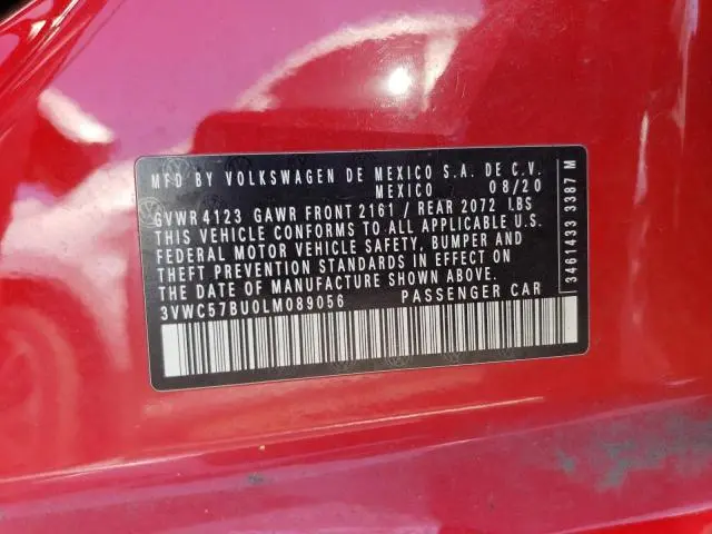 2020 VOLKSWAGEN JETTA S