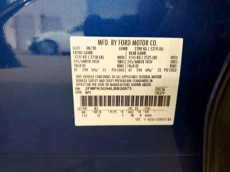 2020 FORD EDGE SE  