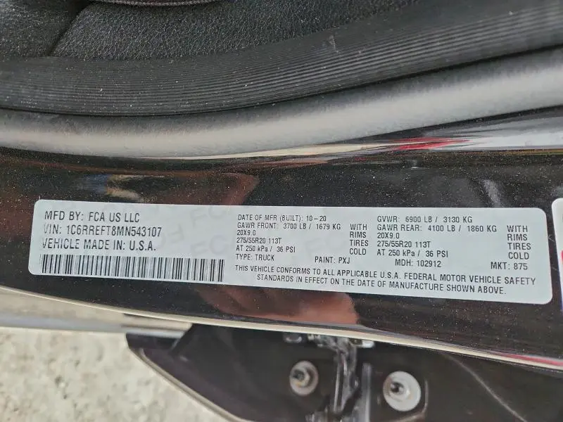 2021 RAM 1500 BIG HORN/LONE STAR  